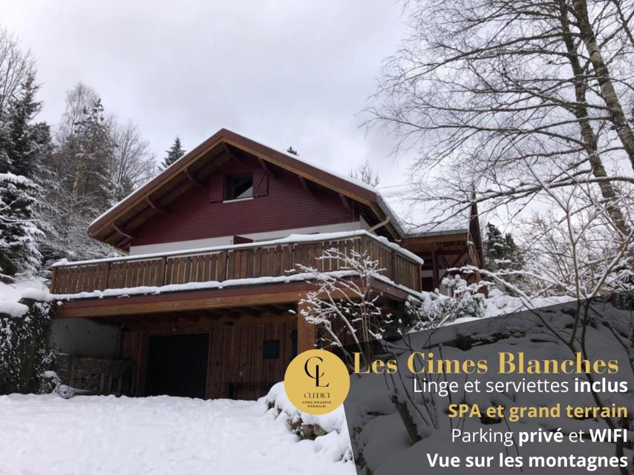 Les Cimes Blanches Cledicihome Chalet 10 Pers Spa & Grand Terrain 4 Minutes Des Pistes La Bresse Kültér fotó